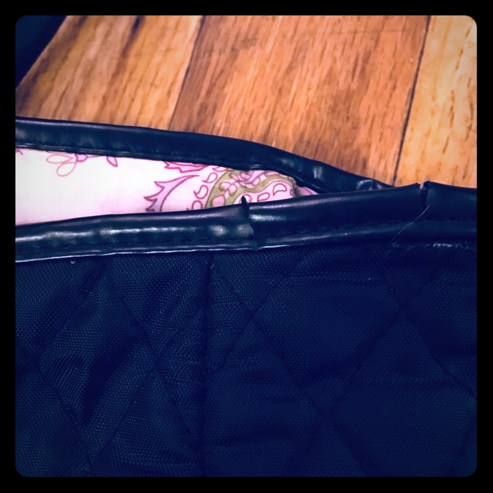Brookstone black quilted “Go Anywhere Tote”